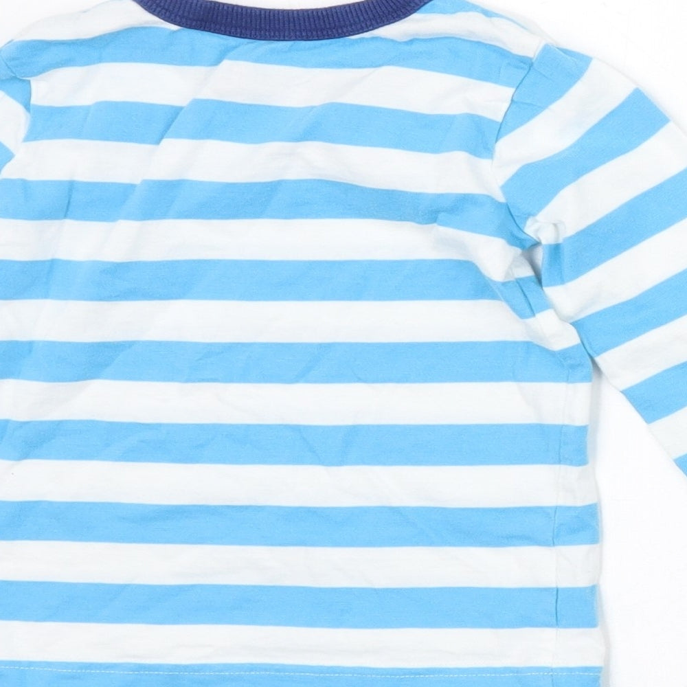 George Boys Blue Striped  Basic T-Shirt Size 12-18 Months