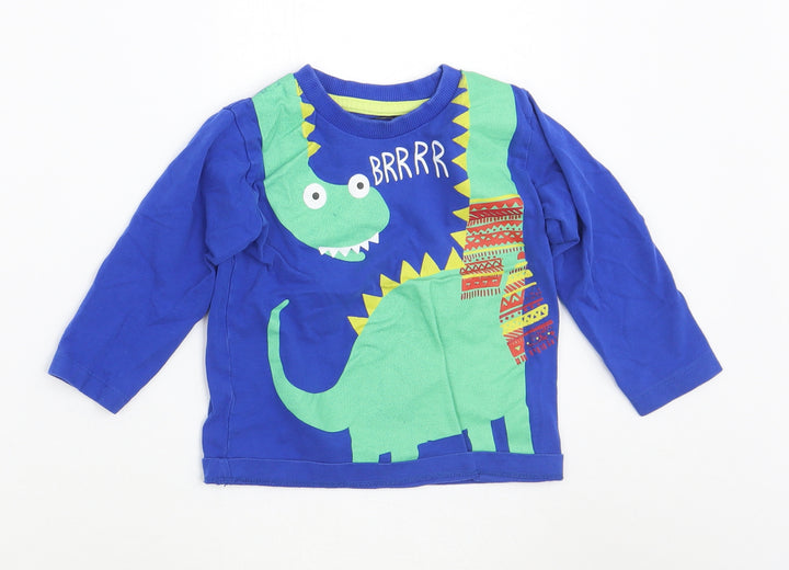Bluezoo Boys Blue   Basic T-Shirt Size 12-18 Months