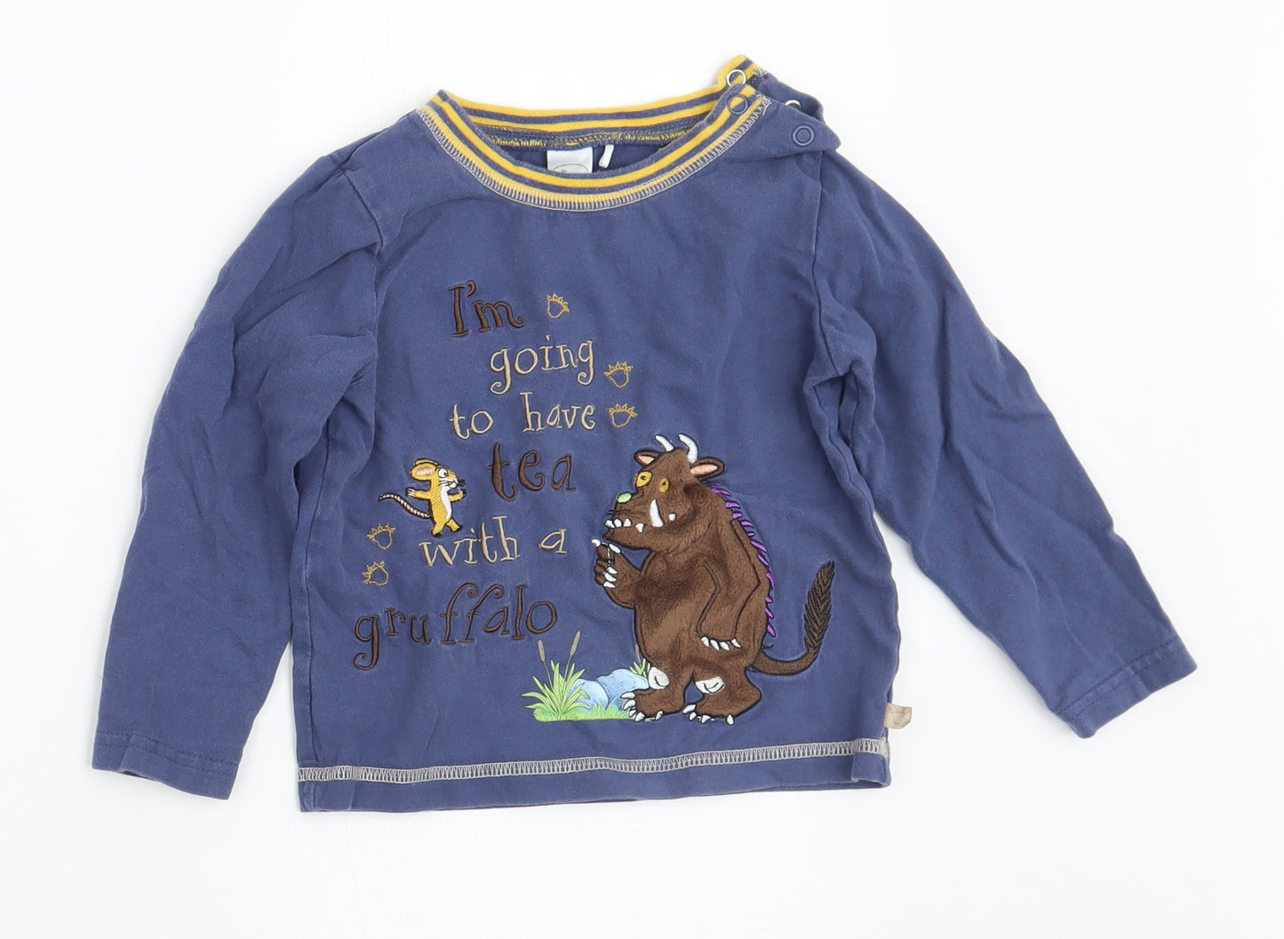 TU Boys Blue  Rayon Basic T-Shirt Size 12-18 Months  - The Gruffalo