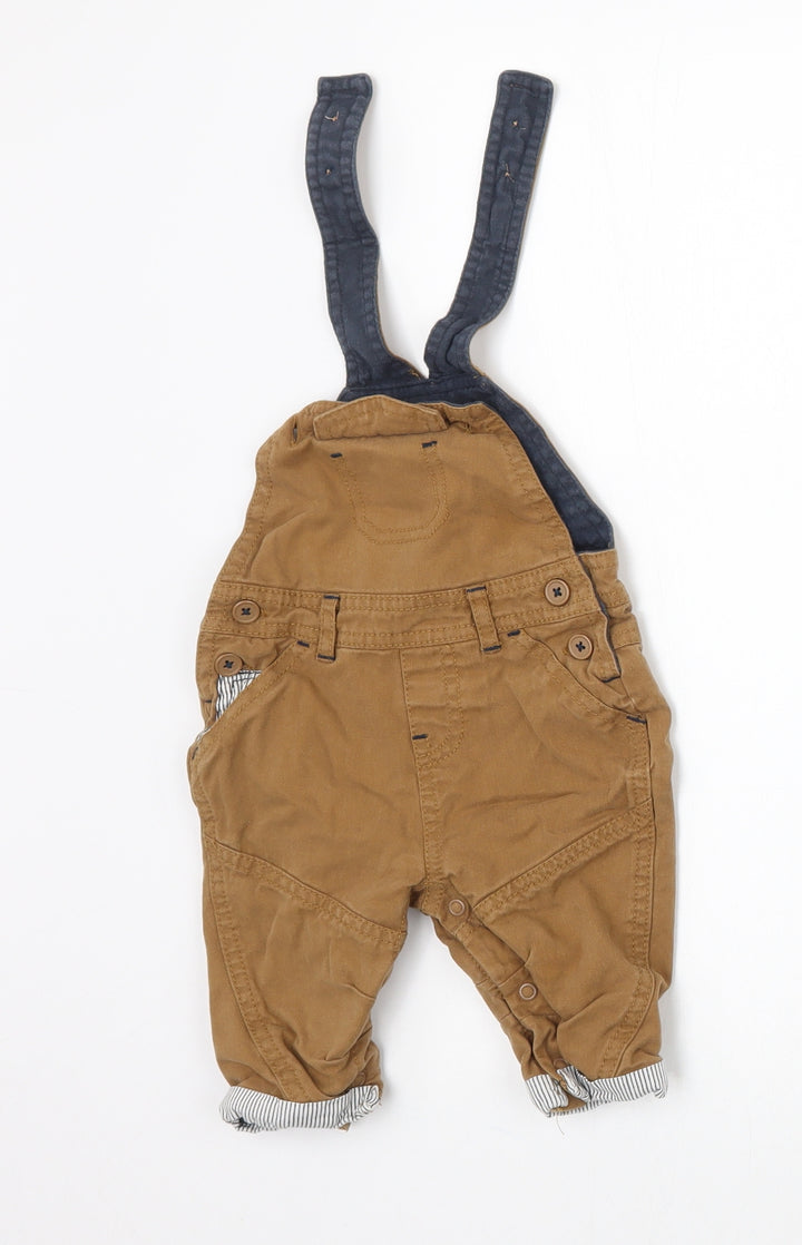 NEXT Boys Brown   Dungaree One-Piece Size 0-3 Months
