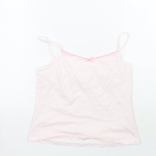 George Girls White Striped  Basic Tank Size 5-6 Years