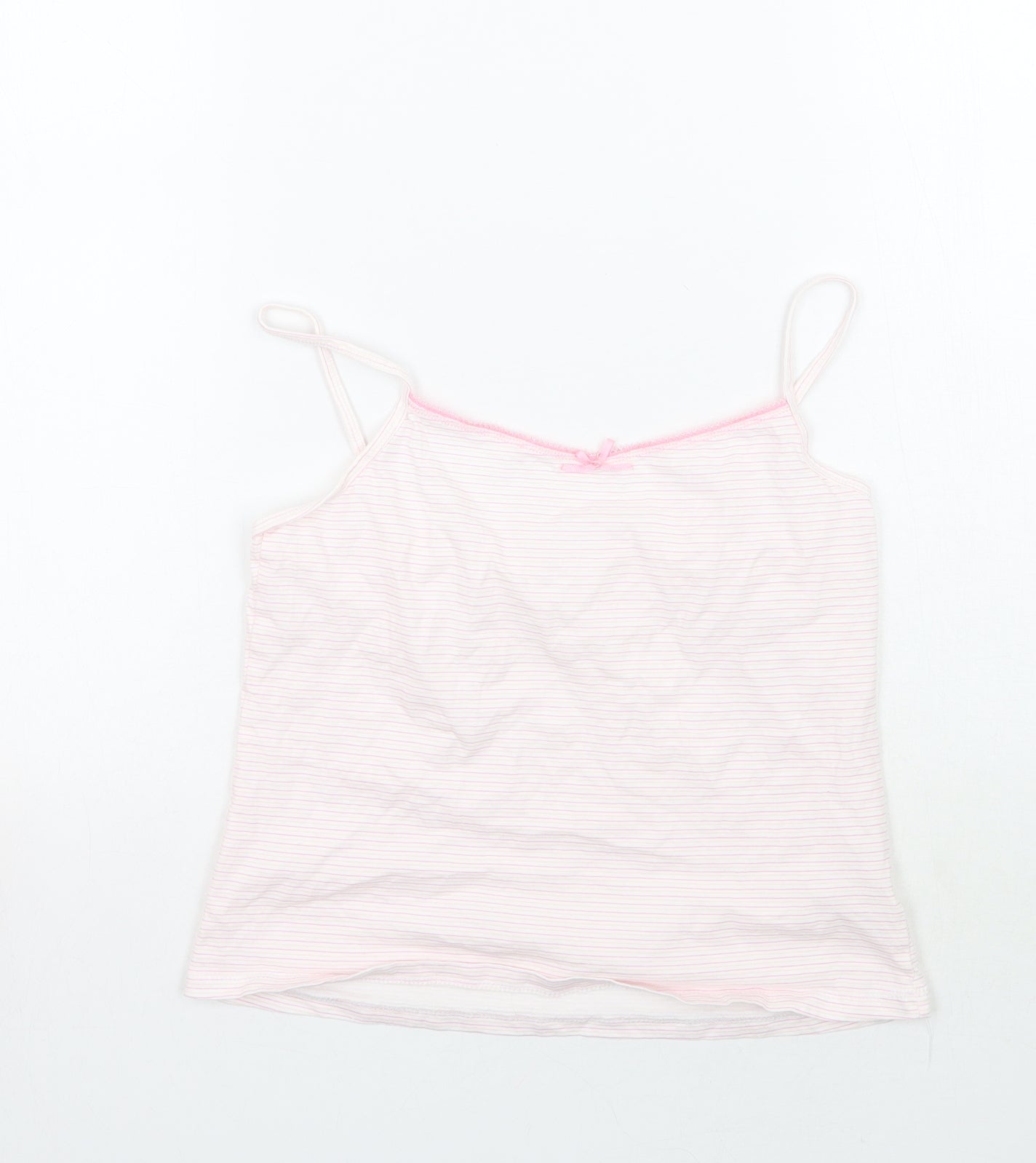 George Girls White Striped  Basic Tank Size 5-6 Years