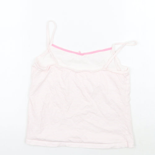 George Girls White Striped  Basic Tank Size 5-6 Years