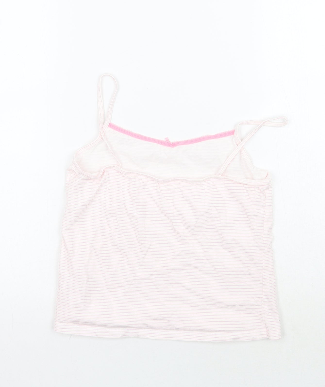 George Girls White Striped  Basic Tank Size 5-6 Years