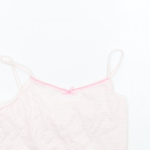 George Girls White Striped  Basic Tank Size 5-6 Years