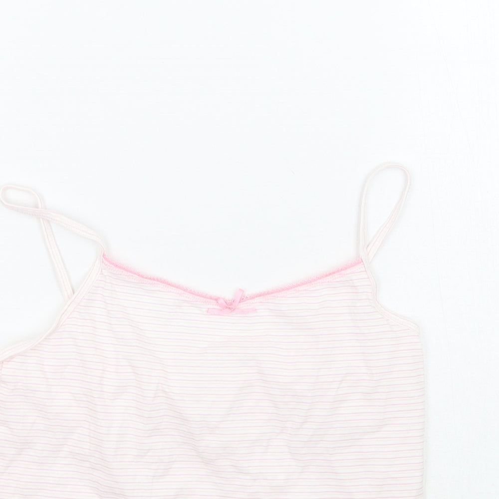 George Girls White Striped  Basic Tank Size 5-6 Years