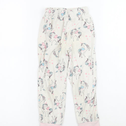 Matalan Girls White Geometric   Pyjama Pants Size 3-4 Years