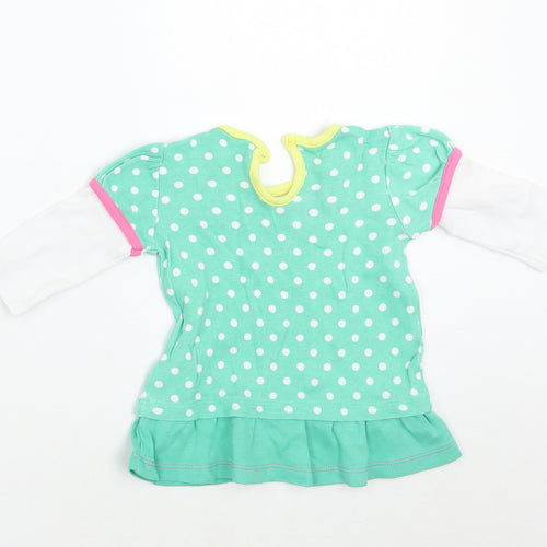 George Girls Green Floral  Basic T-Shirt Size Newborn