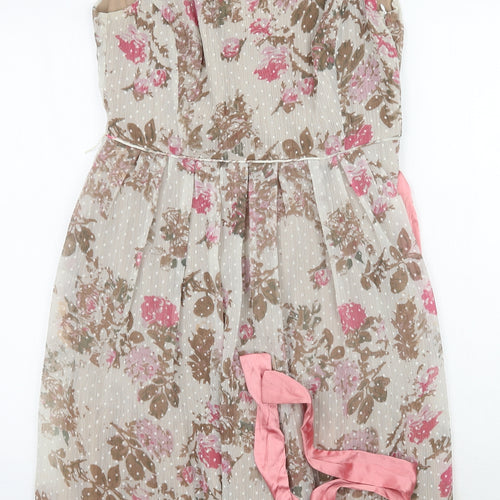 TFNC Womens Beige Floral  A-Line  Size 2