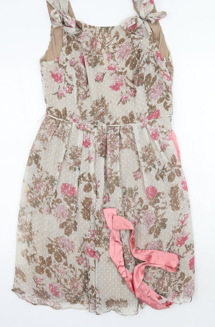 TFNC Womens Beige Floral  A-Line  Size 2