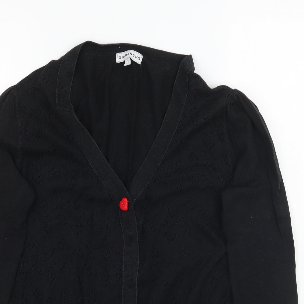 Glamorous Womens Black   Cardigan Jumper Size 12