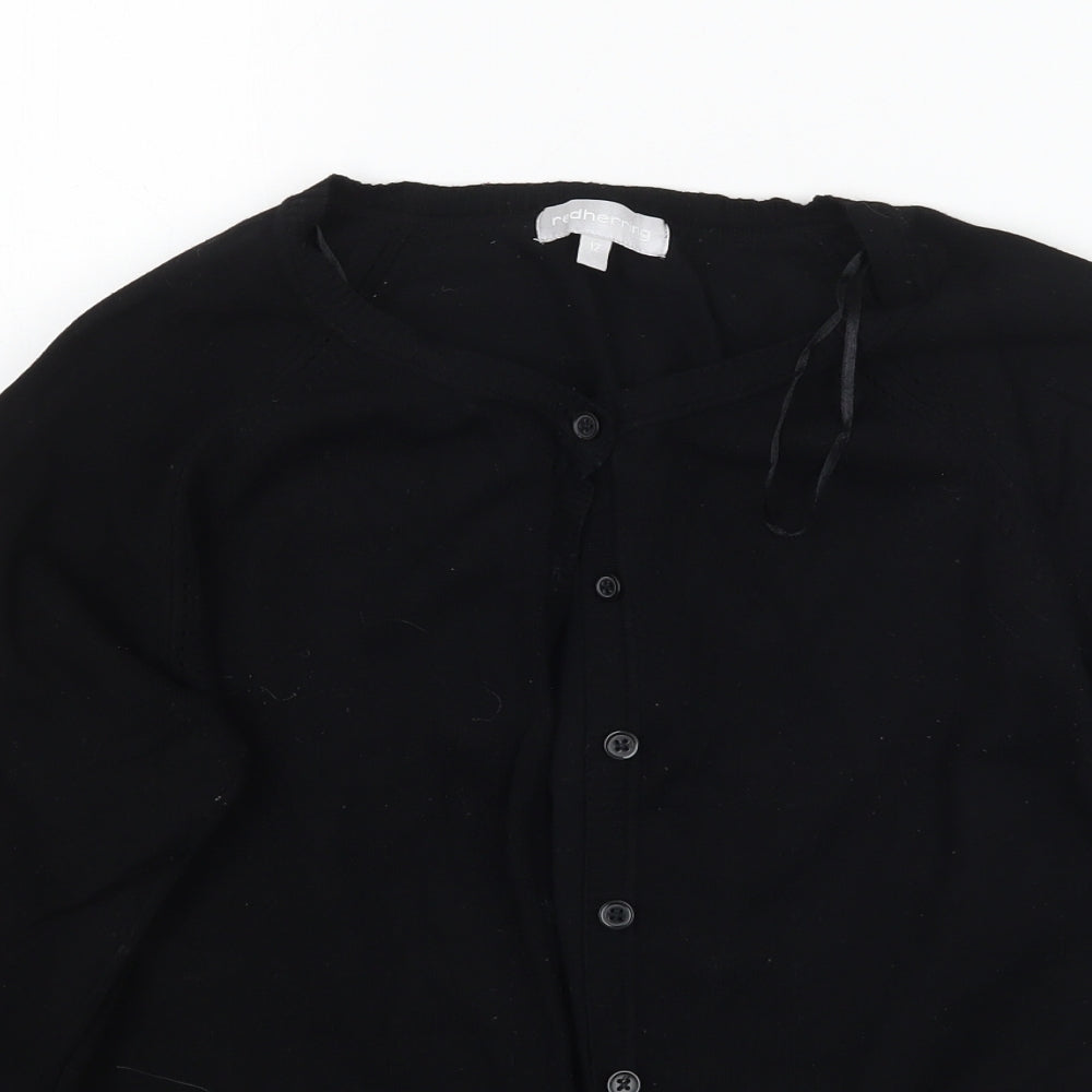 Red Herring Womens Black   Cardigan Jumper Size 12