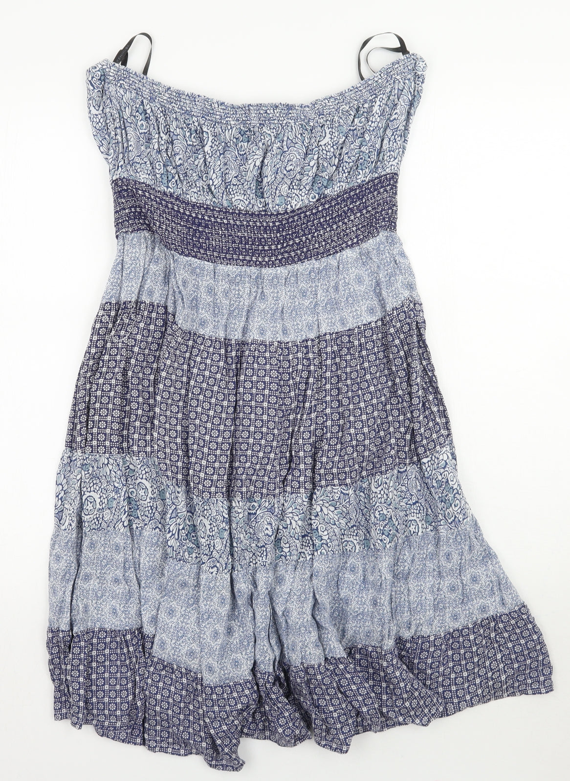 Warehouse Womens Blue Floral  A-Line  Size 14