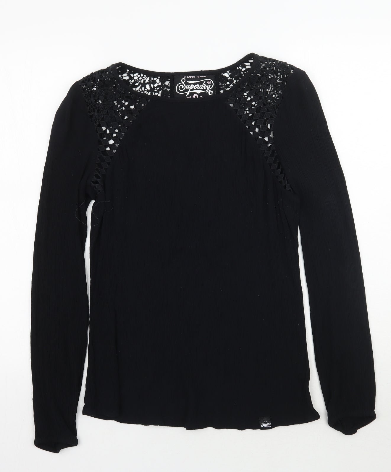 Superdry Womens Black   Basic Blouse Size L