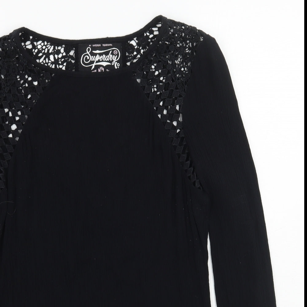 Superdry Womens Black   Basic Blouse Size L