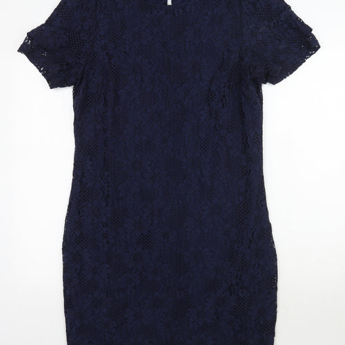Dorothy Perkins Womens Blue Floral  A-Line  Size 14