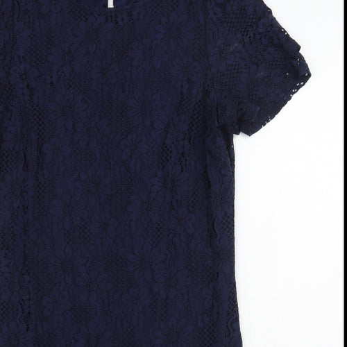 Dorothy Perkins Womens Blue Floral  A-Line  Size 14