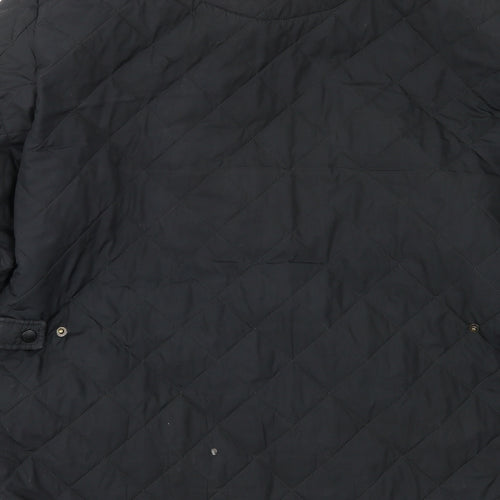 Barbour Mens Black   Overcoat Coat Size L