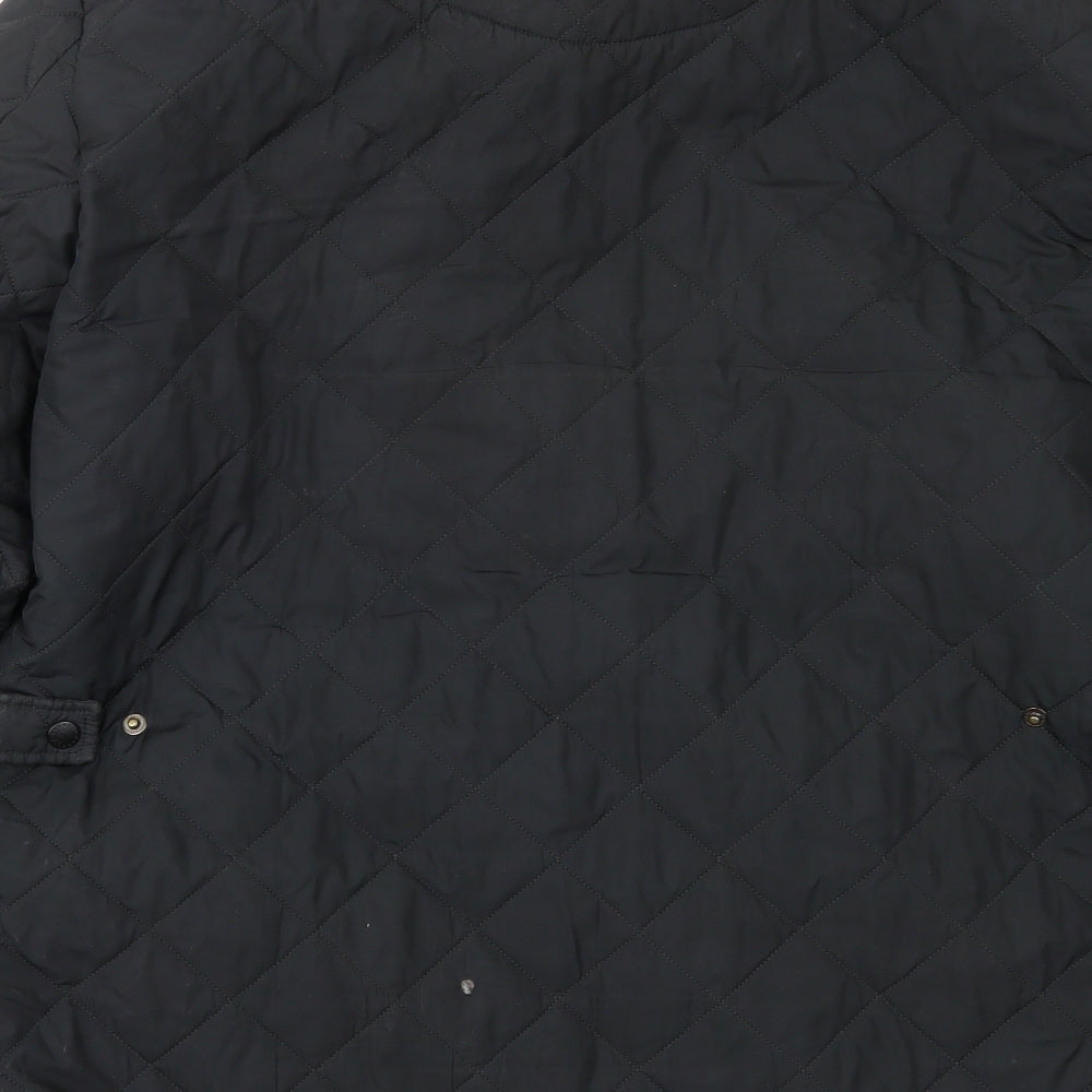 Barbour Mens Black   Overcoat Coat Size L