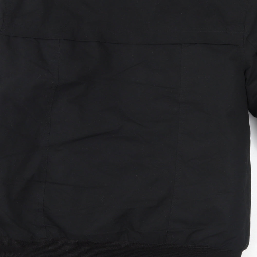 Peacocks Mens Black   Overcoat Coat Size S