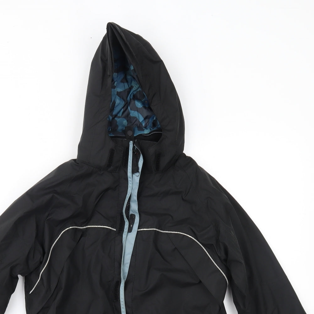 Peter Storm Boys Black   Rain Coat Jacket Size 7-8 Years