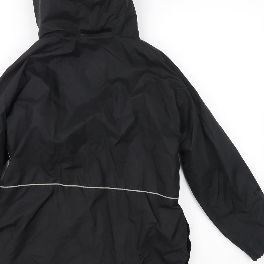 Peter Storm Boys Black   Rain Coat Jacket Size 7-8 Years