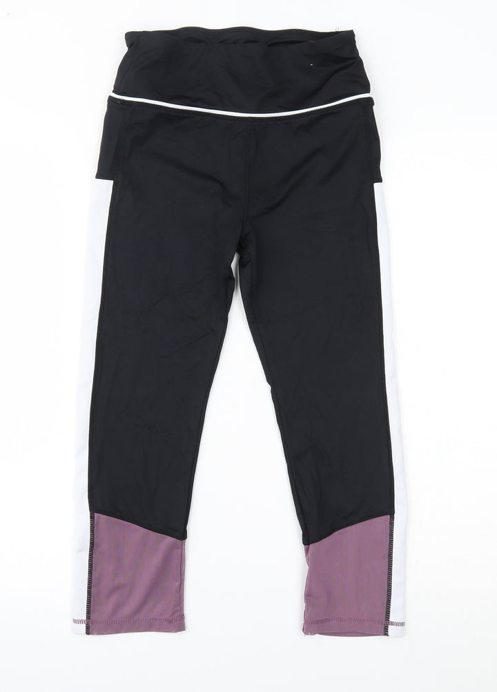 Primark Womens Black   Cropped Leggings Size 8 L19 in