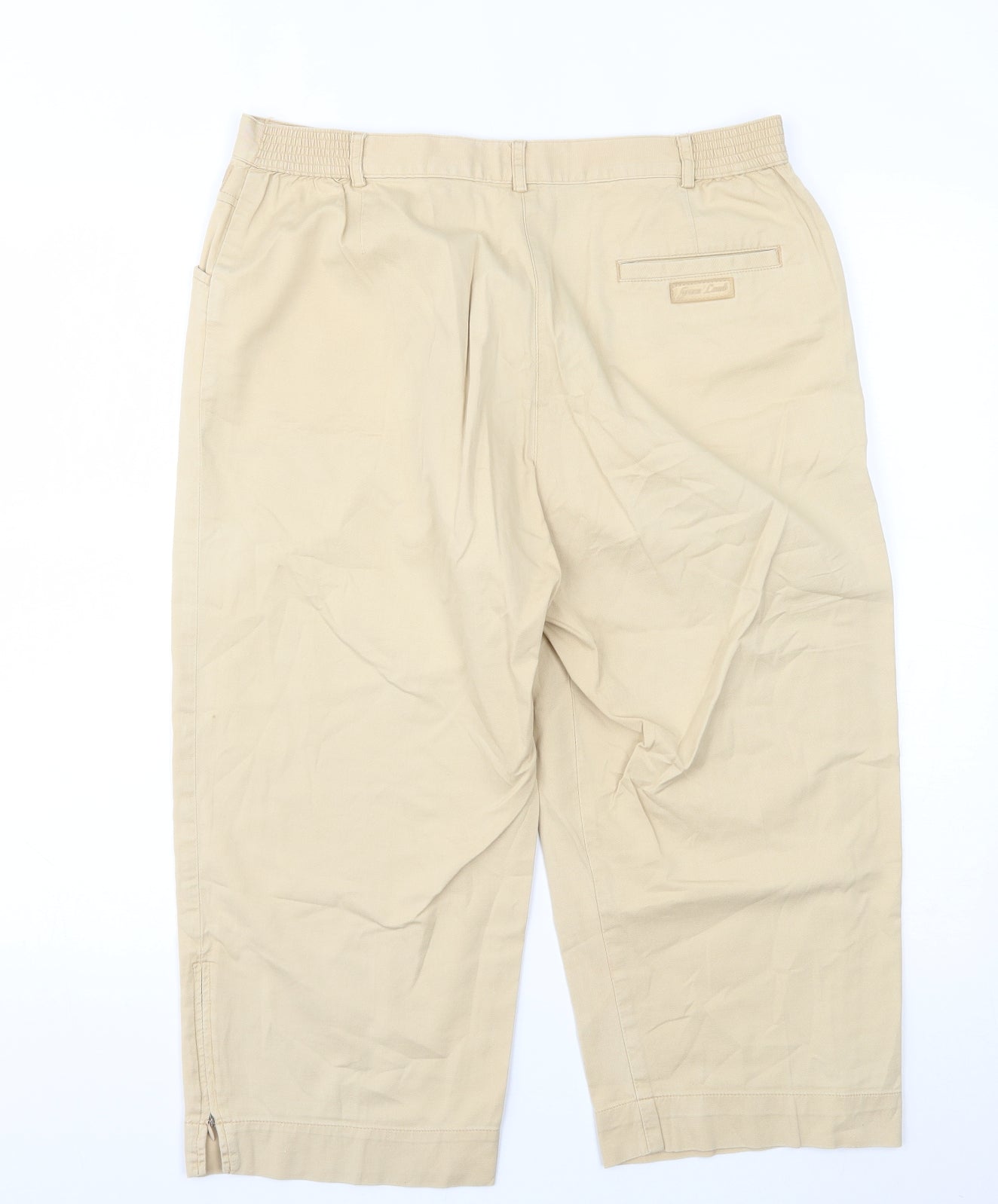 Green lamb Womens Beige Geometric  Chino Shorts Size 14