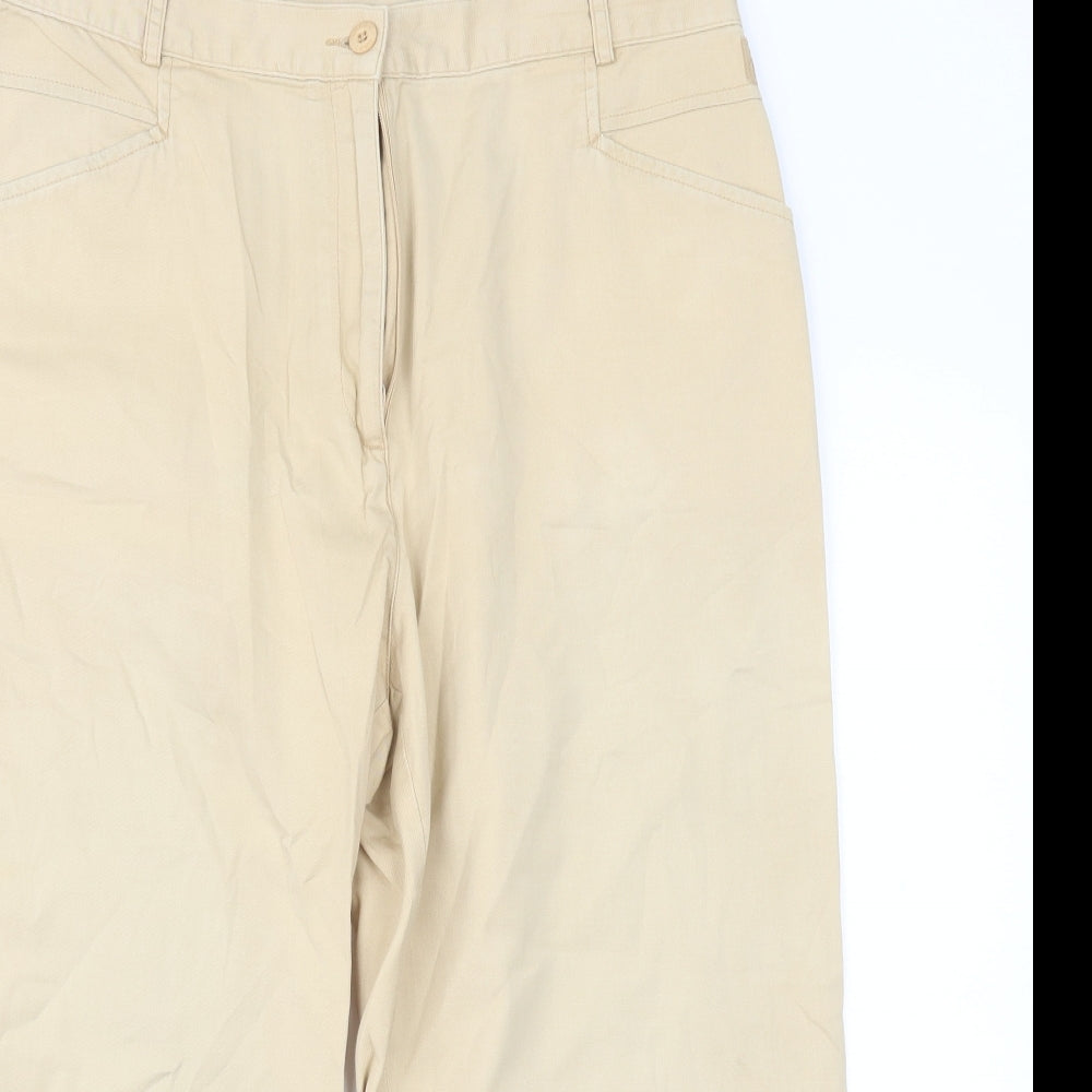 Green lamb Womens Beige Geometric  Chino Shorts Size 14