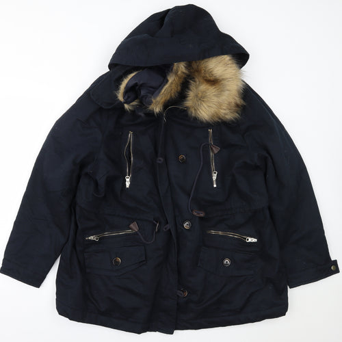 South Womens Blue   Parka Coat Size 22