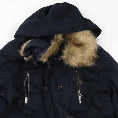 South Womens Blue   Parka Coat Size 22