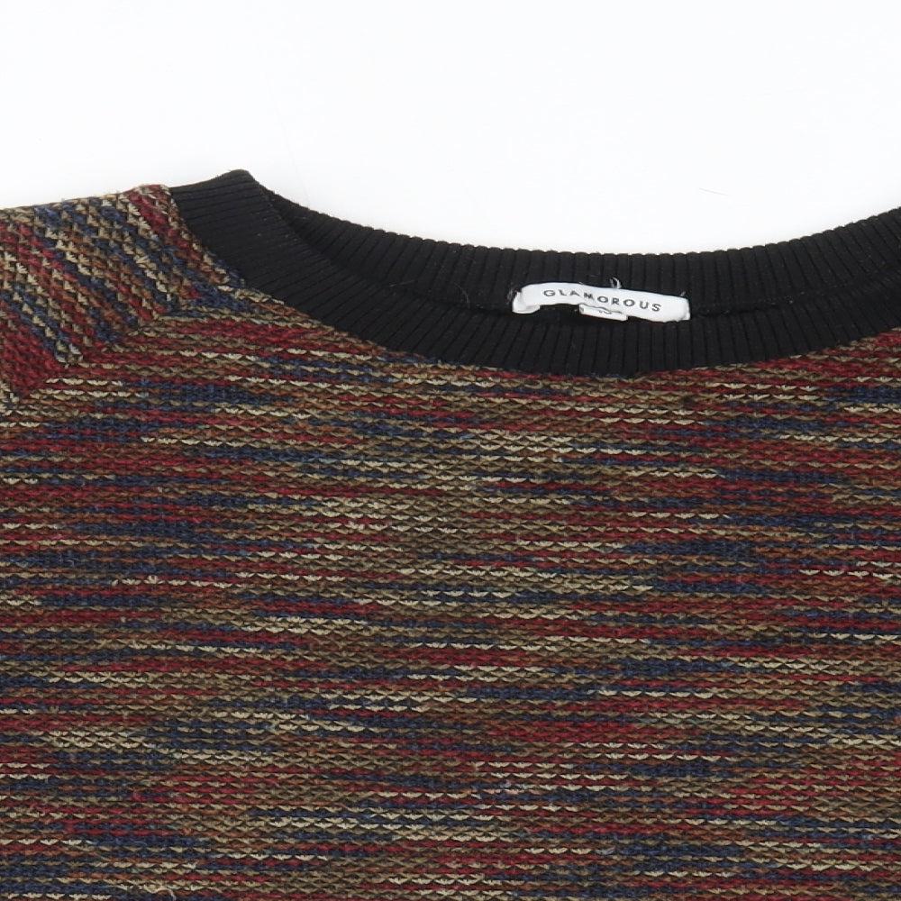 Glamorous Womens Multicoloured   Cropped Blouse Size 10