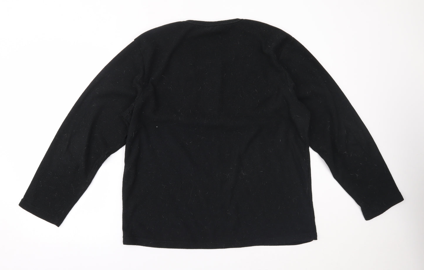 Harvey James Mens Black Solid   Pyjama Top Size L