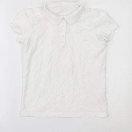 Georgre Girls White   Basic Polo Size 13-14 Years