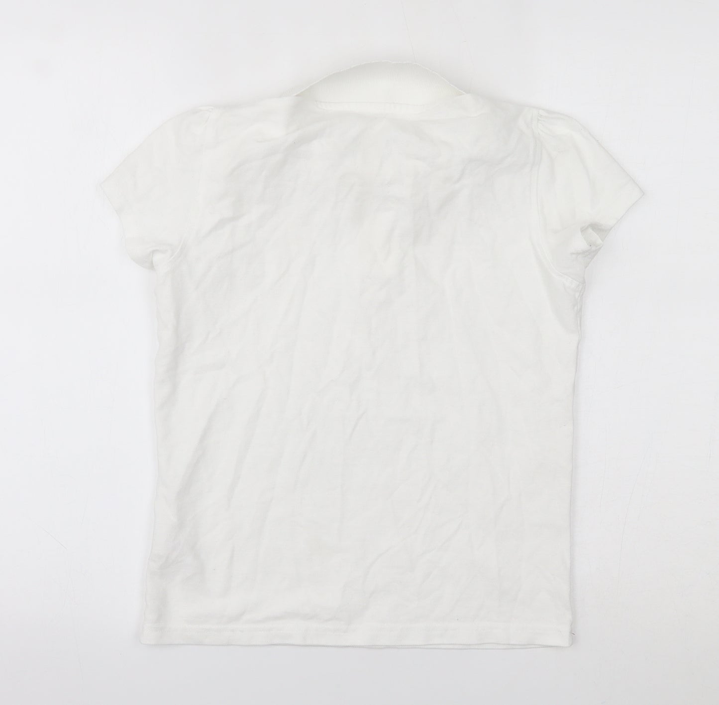 Georgre Girls White   Basic Polo Size 13-14 Years