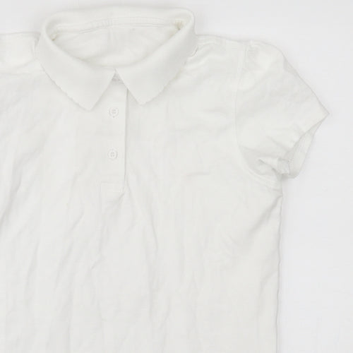 Georgre Girls White   Basic Polo Size 13-14 Years