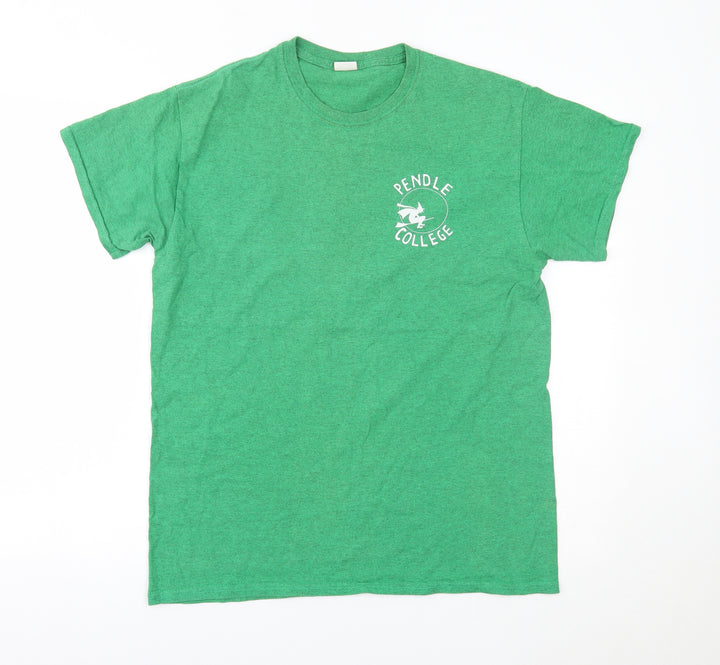 Gildan Mens Green    T-Shirt Size M