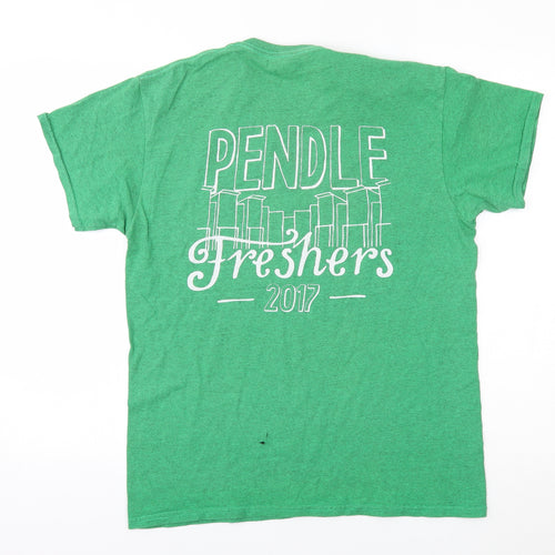 Gildan Mens Green    T-Shirt Size M