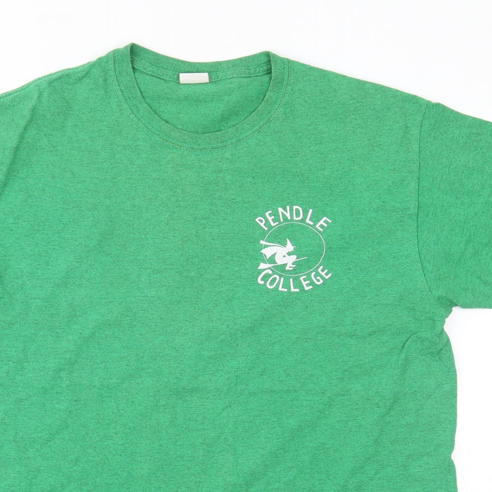 Gildan Mens Green    T-Shirt Size M