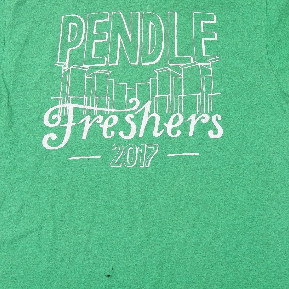 Gildan Mens Green    T-Shirt Size M