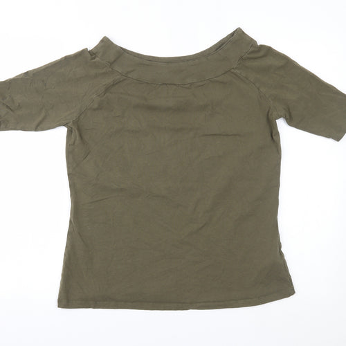LABEL BE Womens Green   Basic Blouse Size 16