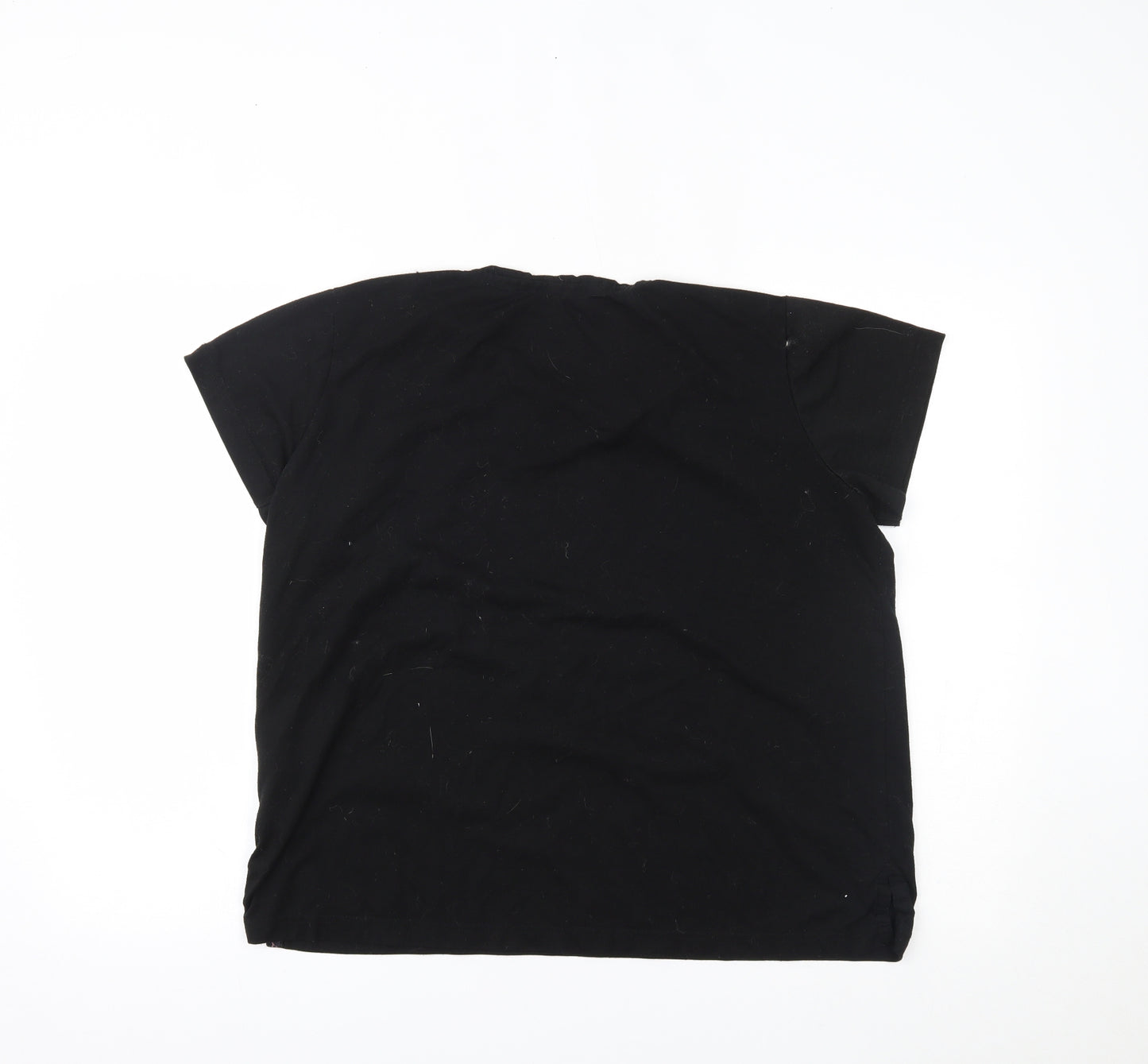pretty lounge Womens Black Solid  Top Pyjama Top Size 14