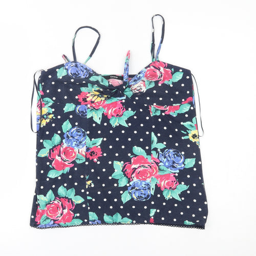 George Womens Blue Polka Dot  Camisole Tank Size 14