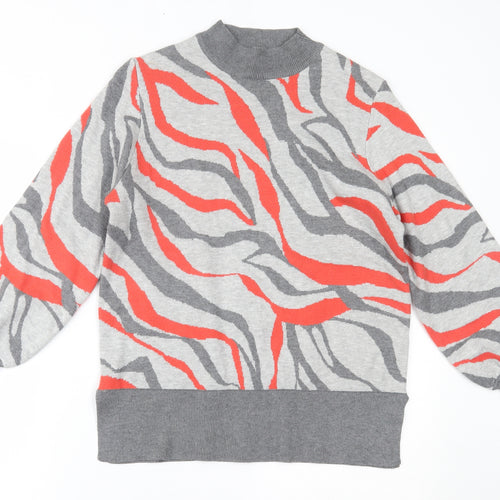 Marks and Spencer Womens Grey Animal Print  Pullover Sweatshirt Size M