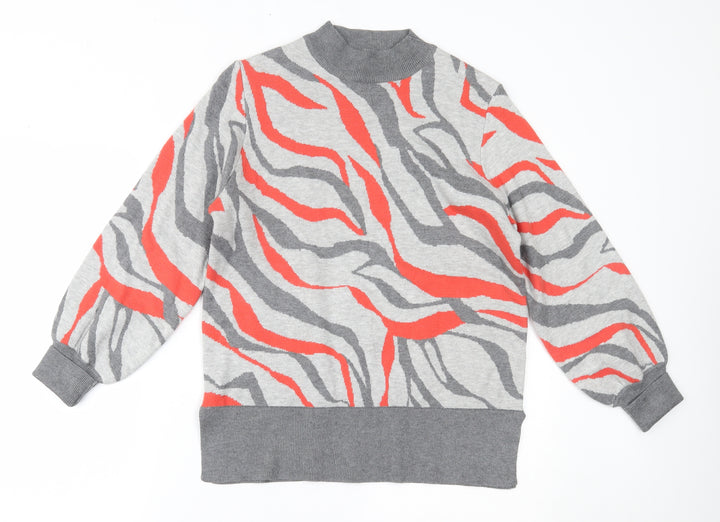 Marks and Spencer Womens Grey Animal Print Pullover Sweatshirt Size M