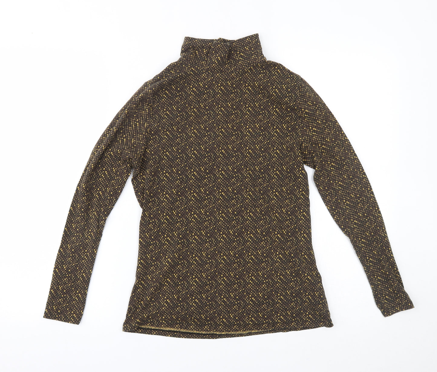 Marks and Spencer Womens Brown Animal Print  Basic Blouse Size 10