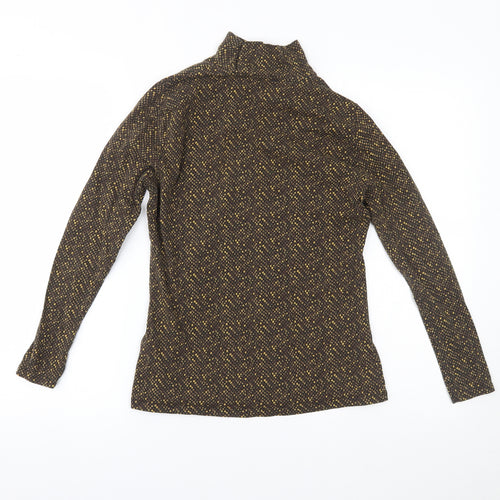 Marks and Spencer Womens Brown Animal Print  Basic Blouse Size 10