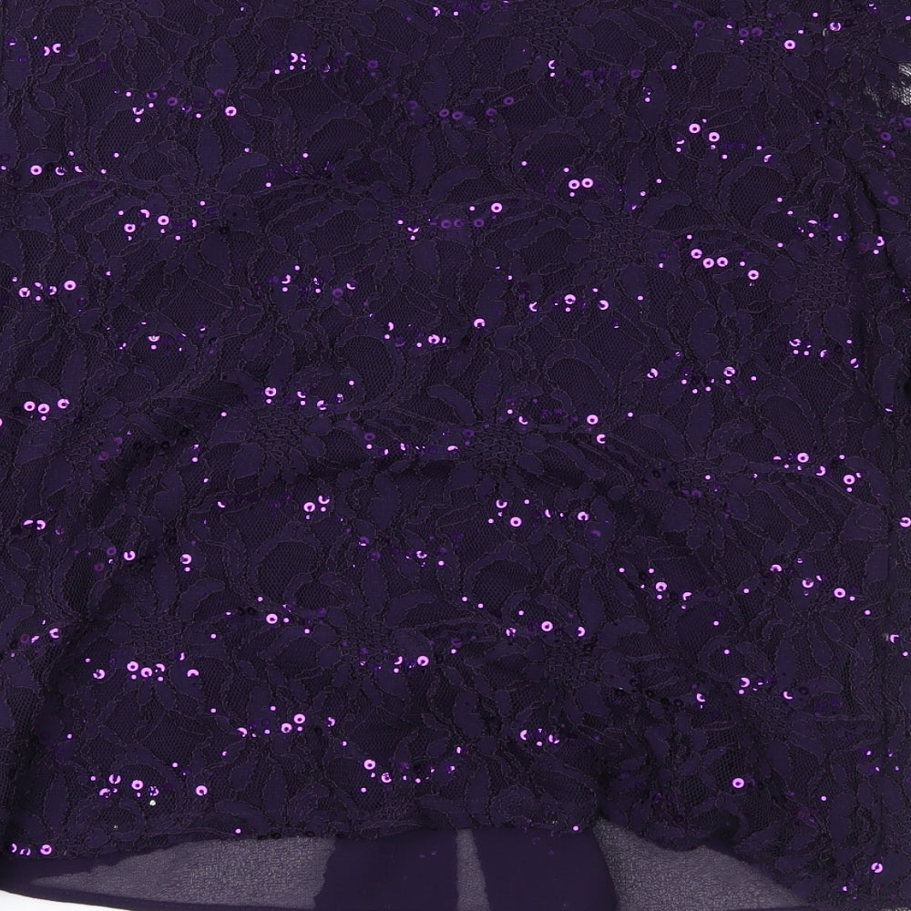 Roman Originals Womens Purple   Basic Blouse Size M