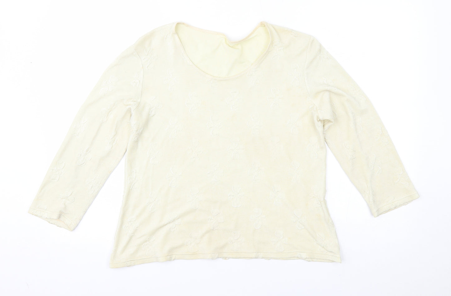 Preworn Womens Yellow   Basic Blouse Size 12