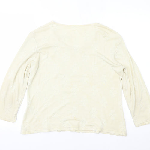 Preworn Womens Yellow   Basic Blouse Size 12